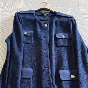 St. John Royal Blue Blazer with Gold Buttons